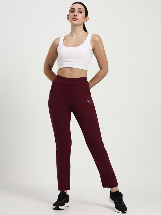 Straight Fit Activewear Lowers – Mehroon | Plus Sizes up to 4XL