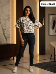 Crop Tee Limited Edition Trio | Free Size Ultra-Comfort Collection for Everyday Style - Pack of 3