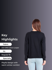 Bow Dog Regular Sweatshirt – Playful Streetwear Essential