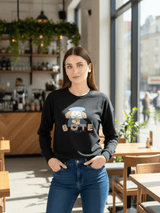Bow Dog Regular Sweatshirt – Playful Streetwear Essential