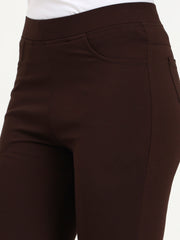 BELL BOTTOM JEGGING In Coffee| Retro Chic Comfort with Modern All-Season Stretch