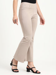 BELL BOTTOM JEGGING In Fawn | Retro Chic Comfort with Modern All-Season Stretch