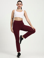 Straight Fit Activewear Lowers –   Mehroon | Plus Sizes up to 4XL