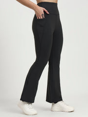 DRY FIT BELL BOTTOM LOWER Grey | Active Stretch Comfort with Sleek Athleisure Design