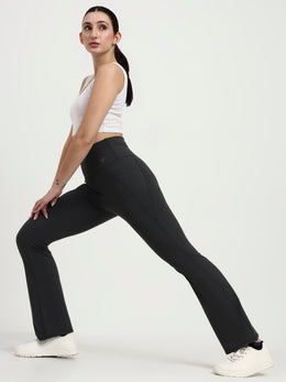 DRY FIT BELL BOTTOM LOWER Grey | Active Stretch Comfort with Sleek Athleisure Design