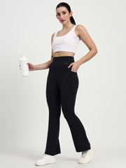 DRY FIT BELL BOTTOM LOWER Navy | Active Stretch Comfort with Sleek Athleisure Design